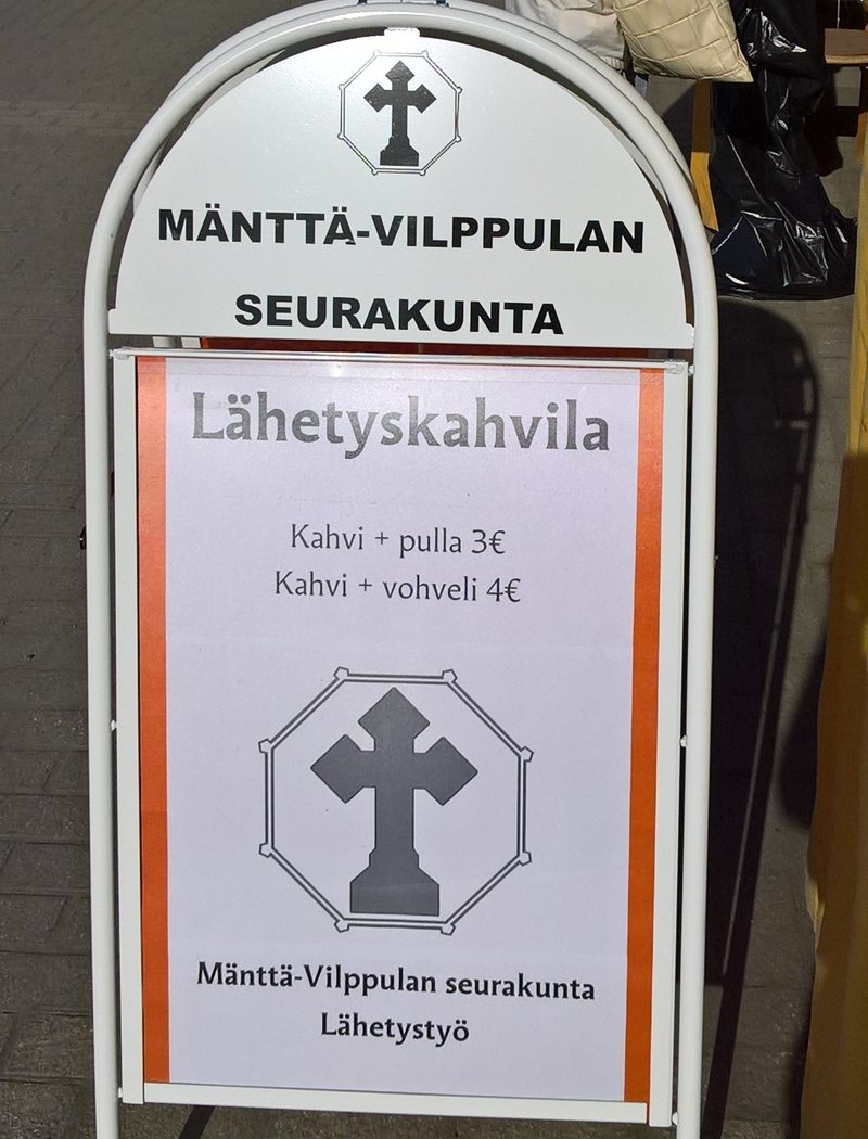 Avaa kuva isommaksi Lähetyskahvilakyltti