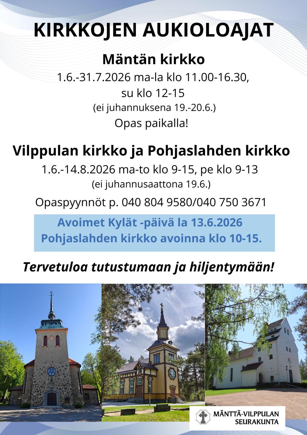 Linkki sivulle, jossa tietoa kirkoista.