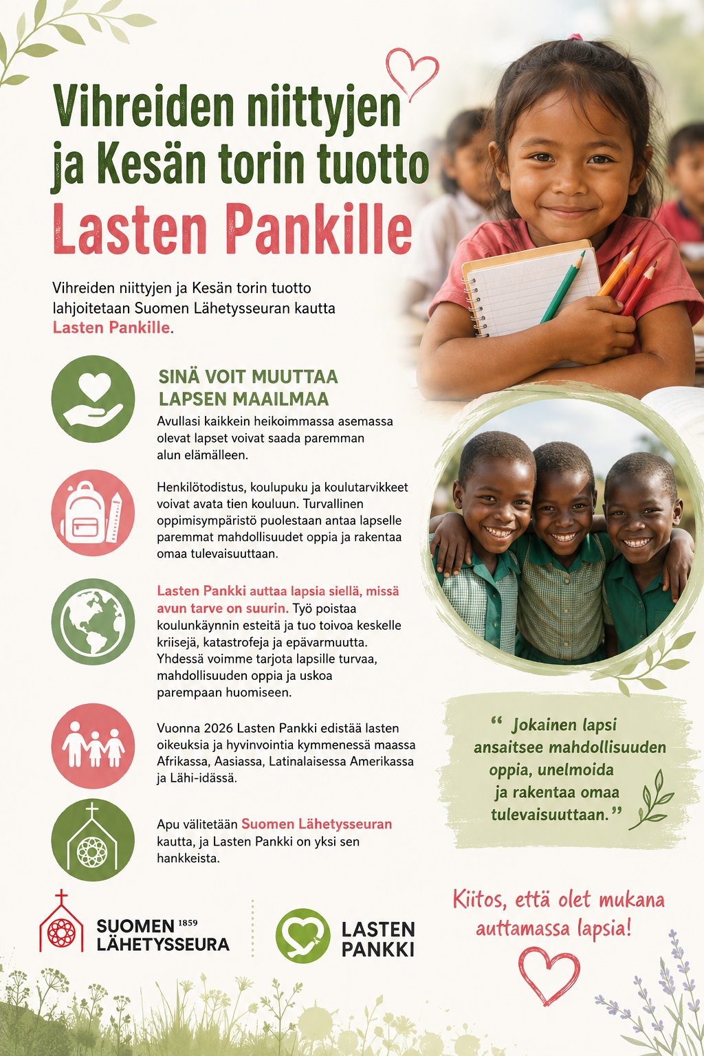Esittely lasten pankista